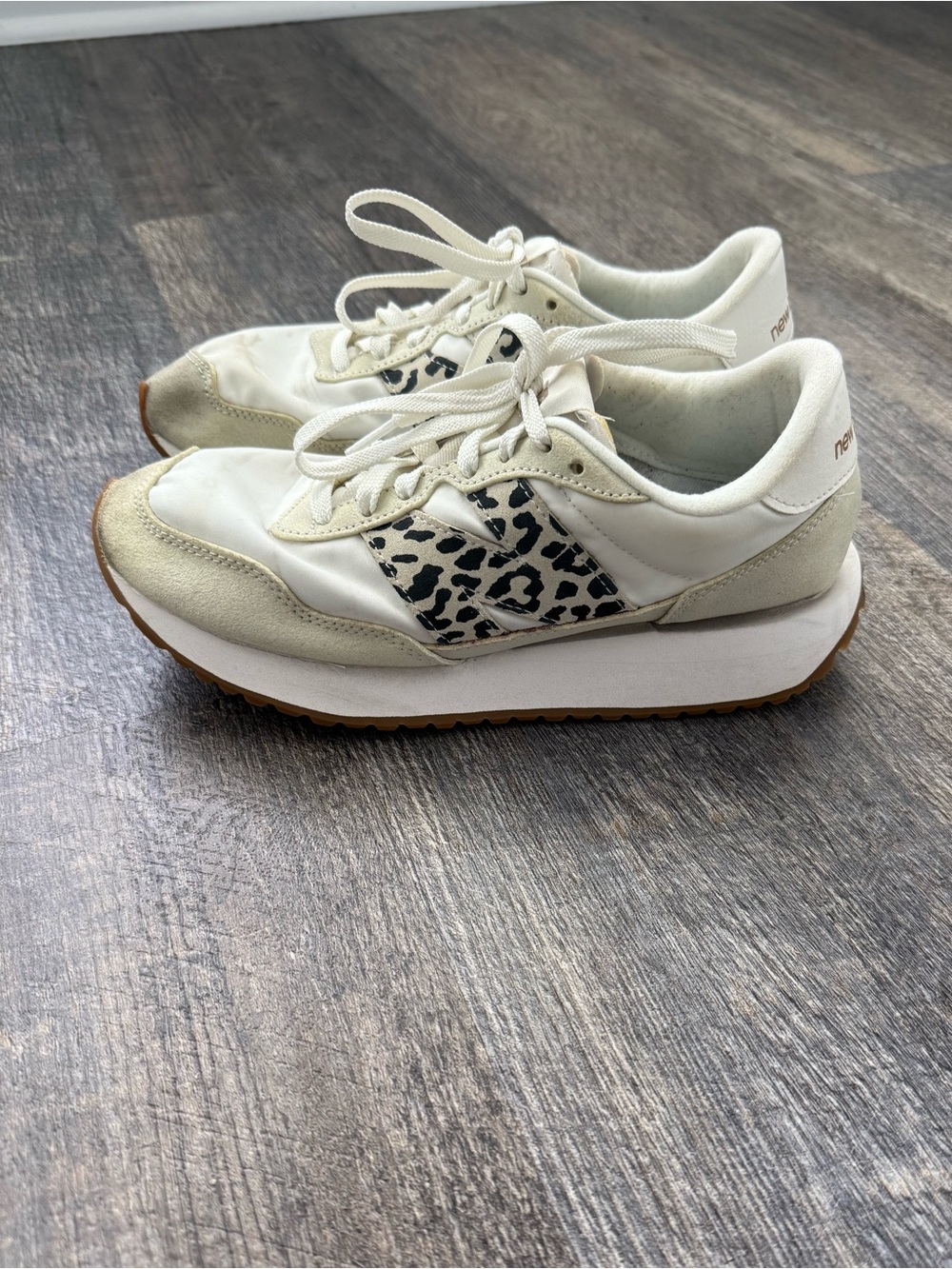 New Balance 237 Sea Salt Leopard Sneakers Women’s 8.5 WS237PJ Retro